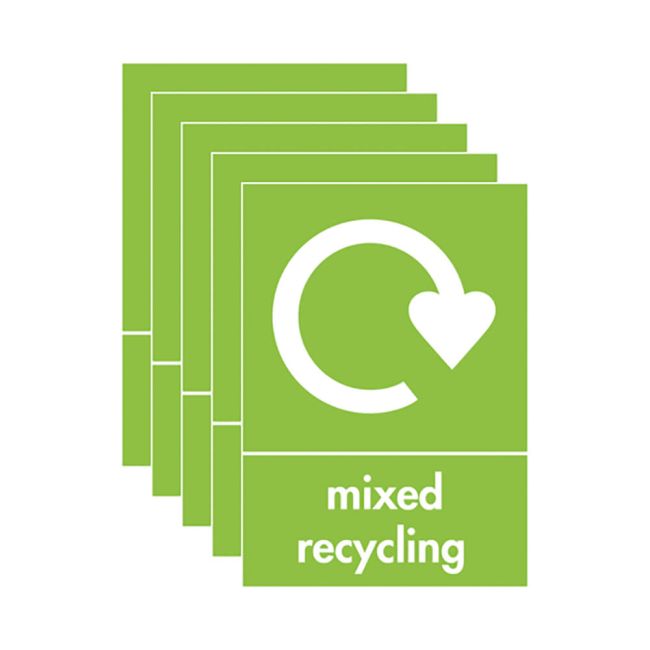 A5 Sign Self Adhesive Mixed Recycling (Pack of 5) Y7321005 image 2
