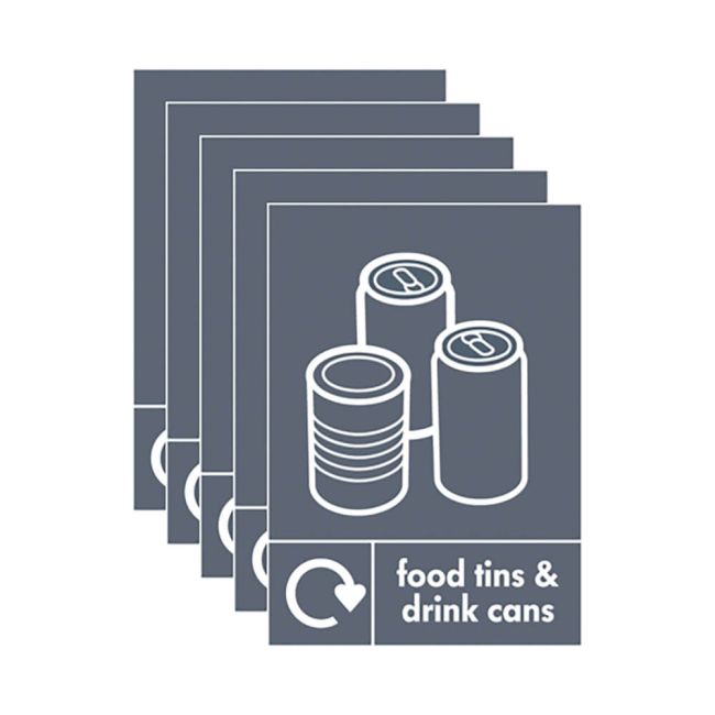 A5 Sign Self Adhesive Food Tins and Drink Cans (Pack of 5) Y7321008 image 2