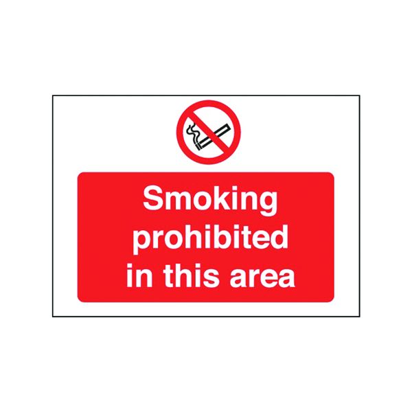 Smoking Prohibited In 450X600 Pvc image