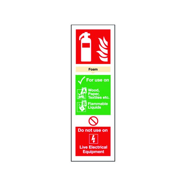 Sign Fire Equip Foam 300x100mm S/A image
