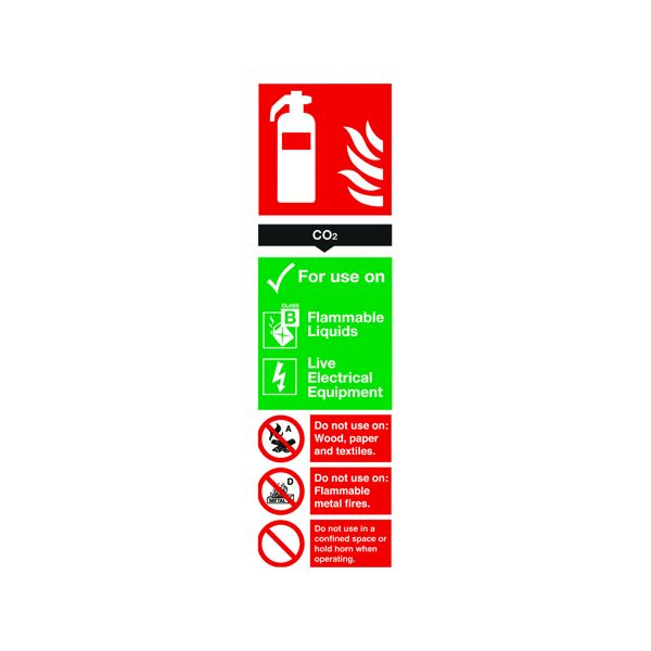 Sign Fire Carb Dioxide 300x100 PVC image