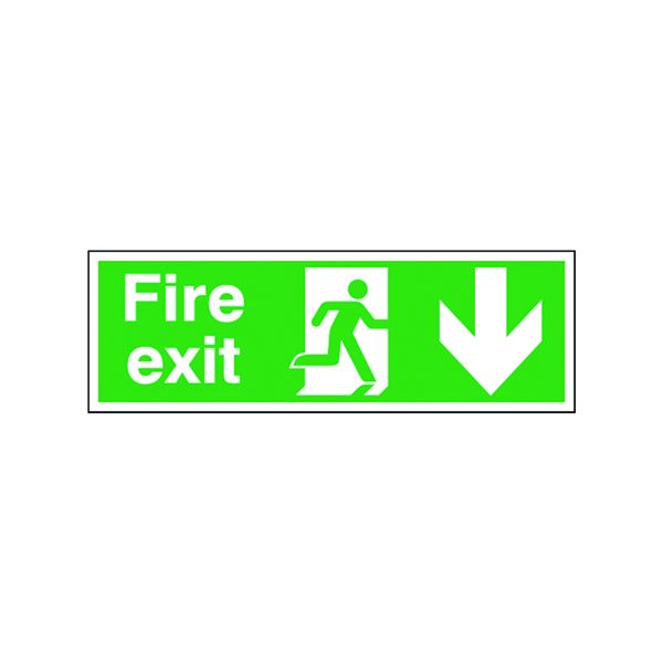 Fire Exit Down 150X450Mm S/A E100A/S image