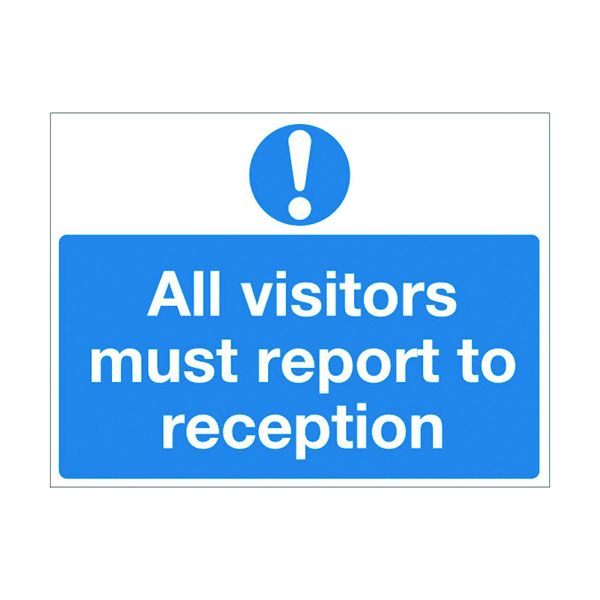 All Visitors Must 450X600Mm Pvc image