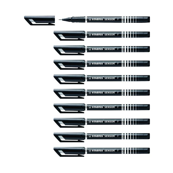Stabilo Sensor F-tip Fline Blk Pk10 image