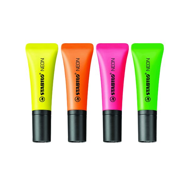 Stabilo Neon Highlighter Ast Pk4 image
