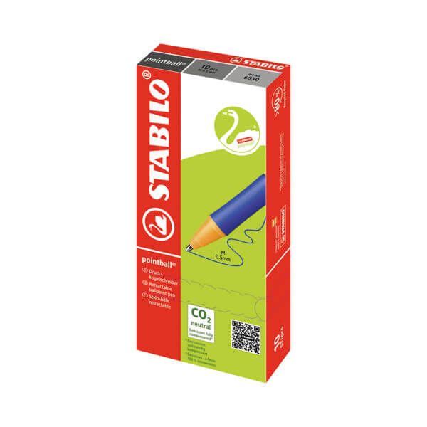 Stabilo Pointball Retr Bpen Blk Pk10 image