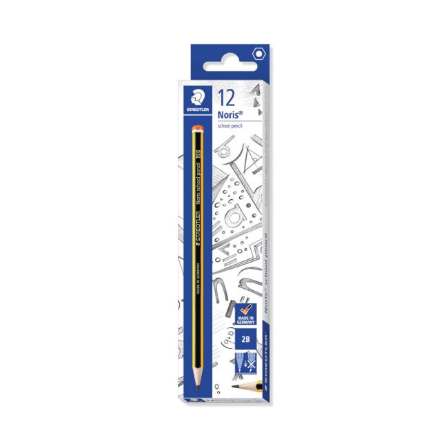 Staedtler Noris School 121 Graphite 2B Pencil (Pack of 12) 121-2B image 1