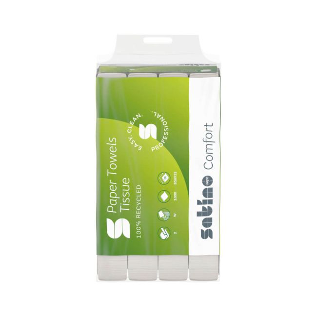 Satino Hand Towel Paper Tissues W-Fold 120 Sheets (Pack of 25) 277340 image 1