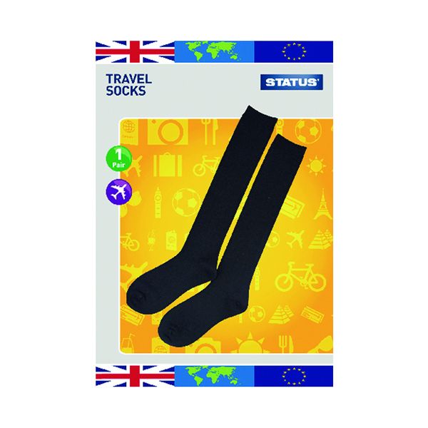 Black Travel Socks Pk10 image