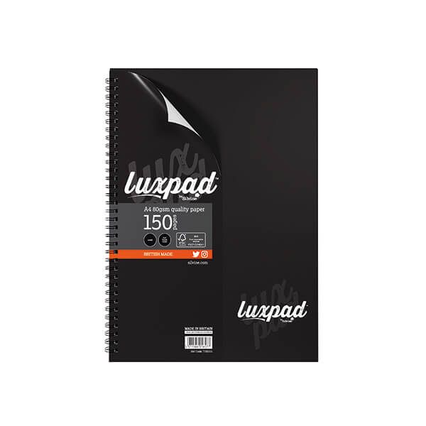 Silvine Luxpad W/b Exec N/bk A4 150p image