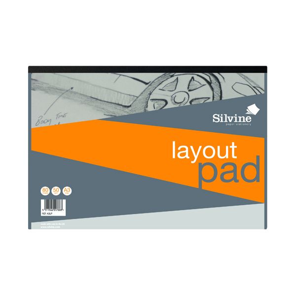 Silvine Layout Pad 80 Sheets A3 image
