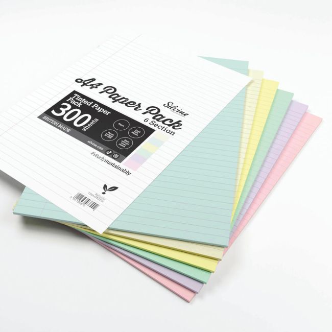 Silvine Tinted Paper SEN/Dyslexia 300 Sheets 6 Colours Ruled A4 (Pack of 5) TINA4MIXFM image 3