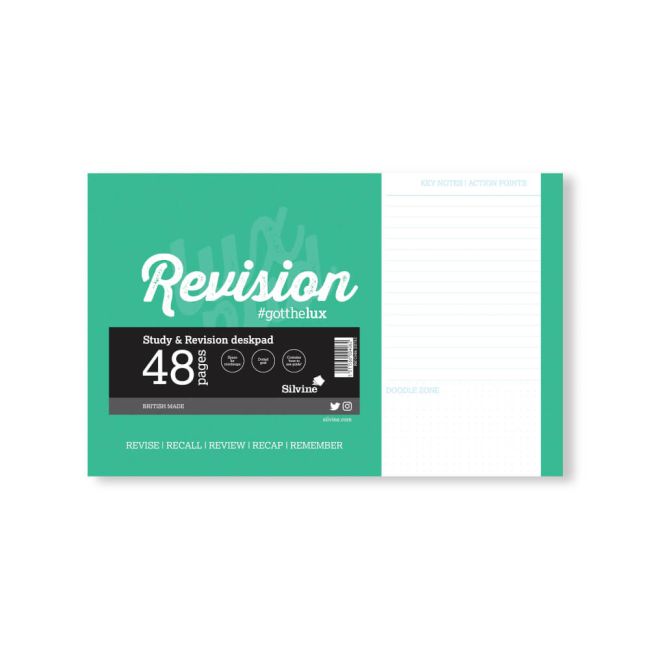 Silvine Revision Desk Pad 360x230mm 48 Sheets (Pack of 5) EX752 image 1