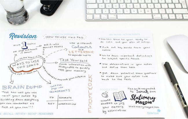 Silvine Revision Desk Pad 360x230mm 48 Sheets (Pack of 5) EX752 image 8