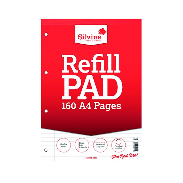 Silvine HB Punched Refill Pad A4 Pk6 image