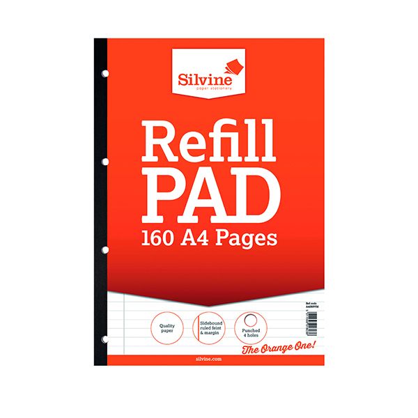 Silvine Punched Refill Pad SB A4 Pk6 image