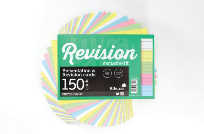 Silvine Revision Presentation Cards Unbound 150 Cards Ruled A6 Assorted (Pack of 8) LUX64MIX image 4