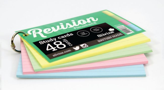 Silvine Luxpad Revision 48 Ringbound Flash Cards Ruled Assorted (Pack of 20) PADSC53 image 3