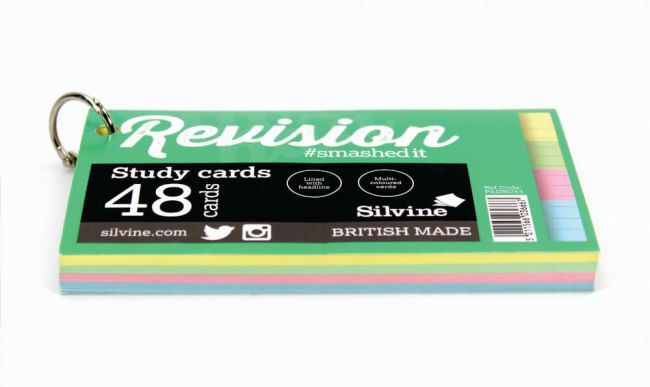 Silvine Luxpad Revision 48 Ringbound Flash Cards Ruled Assorted (Pack of 20) PADSC53 image 5
