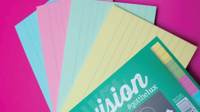 Silvine Luxpad Revision 48 Ringbound Flash Cards Ruled Assorted (Pack of 20) PADSC53 image 8