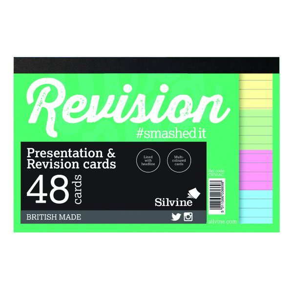 Silvine 48 Revision Card Ln Asst P20 image