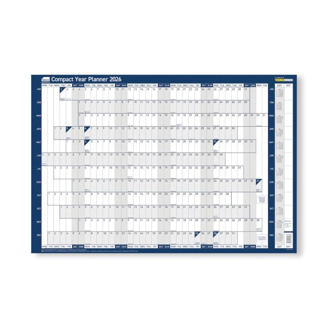 Sasco Year Planner Compact Landscape Unmounted 2026 2410267 image 1
