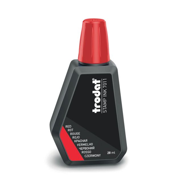 Trodat 7011 Stamp Pad Ink Red 55885 image 1