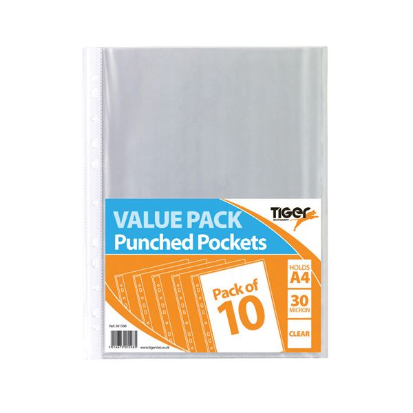 A4 Punched Pockets Pack Of 200 image