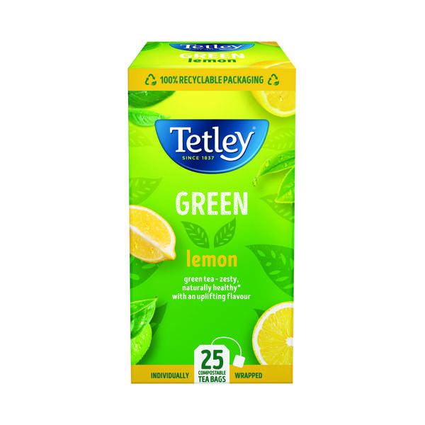 Tetley Green Tea With Lemon Teabags image