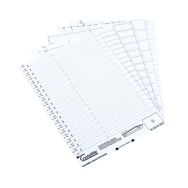 Rexel Crystalfile Clas Inserts Wht image