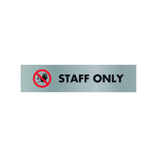 Acryl Sign Staff Only Alum image
