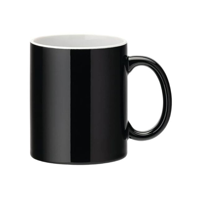 Utopia Pure White Straight Sided Mug 12oz Black (Pack of 12) E90038-00-B01012 image 1