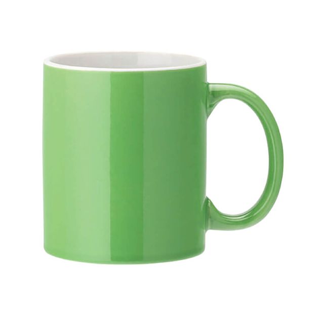 Utopia Pure White Straight Sided Mug 12oz Green (Pack of 12) E90042-00-B01012 image 1