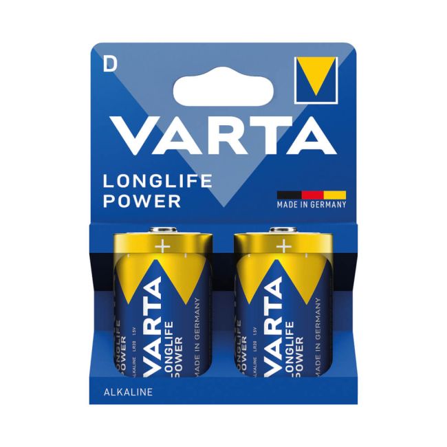 Varta Longlife Power D Alkaline Battery 1.5V (Pack of 2) 4920121422 image 1