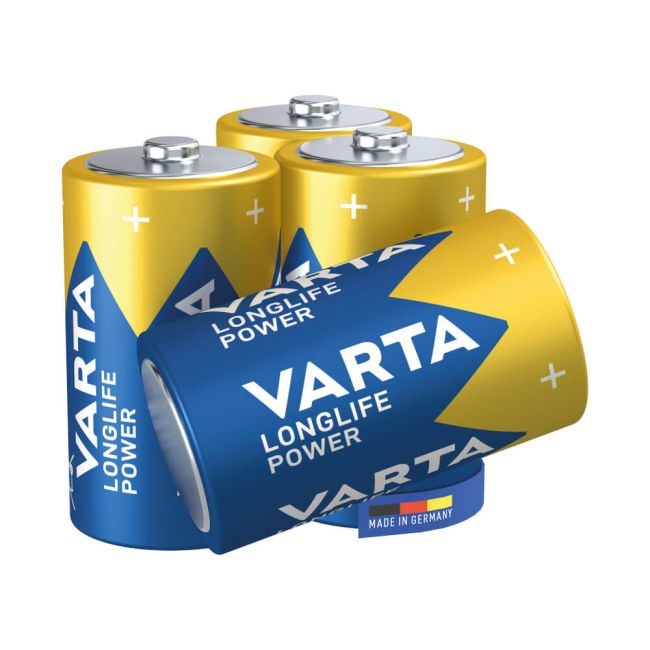 Varta Longlife Power D Alkaline Battery 1.5V (Pack of 4) 4920121424 image 2