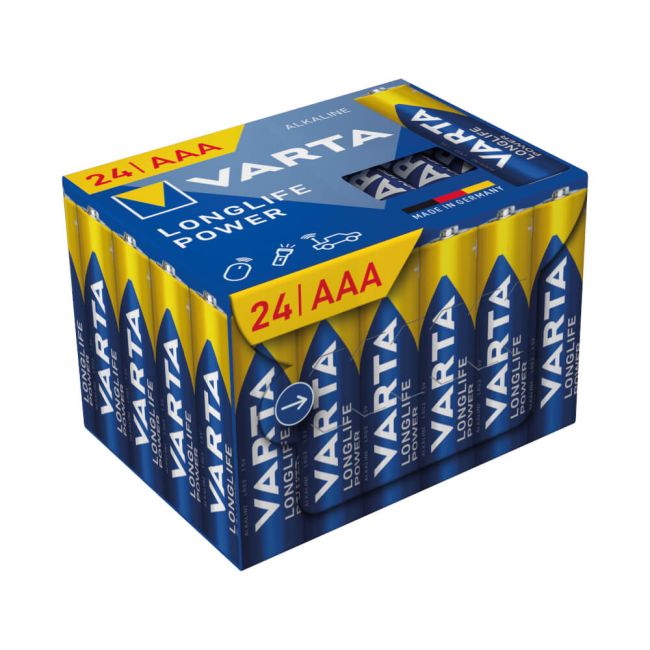 Varta Loglife Power AAA Alkaline Battery 1.5V (Pack of 24) 4903121134 image 1
