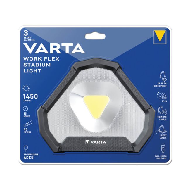Varta Work Flex Stadium Rechargeable Light 1450 Lumens 18647101401 image 3