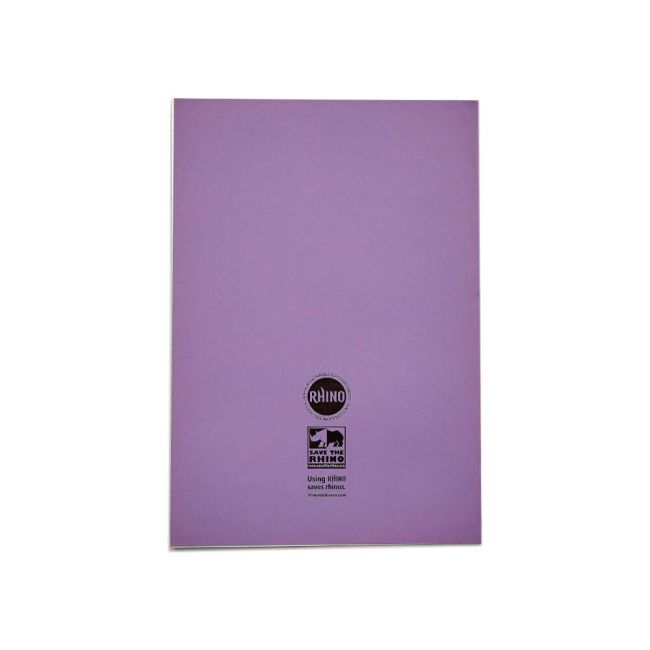 Rhino Exercise Book 48 Page F12 A4 Purple (Pack of 100) VEX681-107-8 image 4