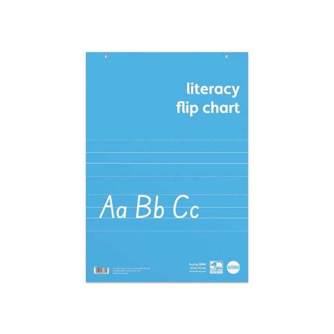 Rhino Education Literacy Flipchart 30 FCLTWB A1 (Pack of 5) RELFC-8 image 1