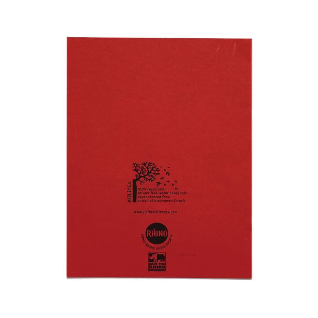Rhino Exercise Book 80 Page S5 9x7 Red (Pack of 100) VEX554-382-6 image 3