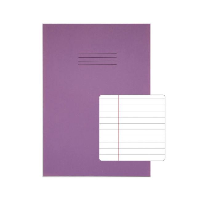 Rhino Exercise Book 80 Page F8M A4+ Purple (Pack of 50) VDU080-214-4 image 1