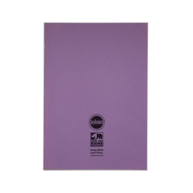 Rhino Exercise Book 80 Page F8M A4+ Purple (Pack of 50) VDU080-214-4 image 4