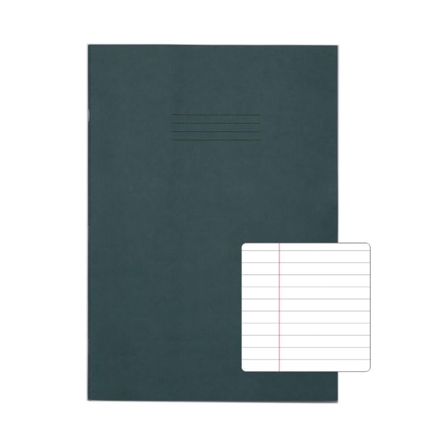 Rhino Exercise Book 80 Page F8M A4+ Dark Green (Pack of 50) VDU080-227-2 image 1
