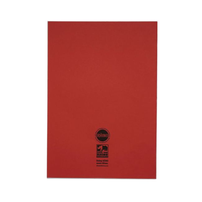 Rhino Exercise Book 80 Page S10 A4+ Red (Pack of 50) VDU080-301-8 image 3