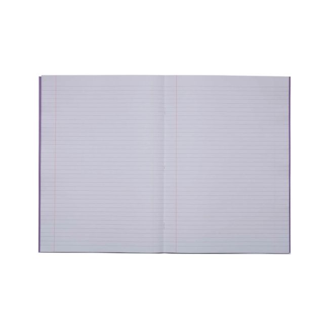 Rhino Exercise Book 80 Page 13x9in 8mm Ruled Purple Contract (Pack of 50) VDUV080-214-6 image 2