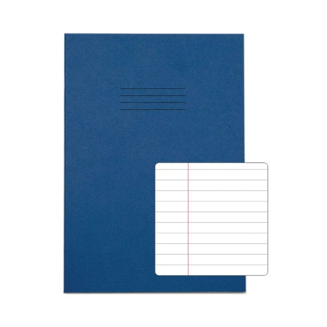 Rhino Exercise Book 80 Page 13x9in 8mm Ruled Dark Blue Contract (Pack of 50) VDUV080-277-4 image 1