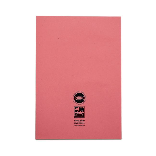 Rhino Exercise Book 80 Page A4 8mm Ruled Pink Contract (Pack of 50) VEXV668-115-8 image 3