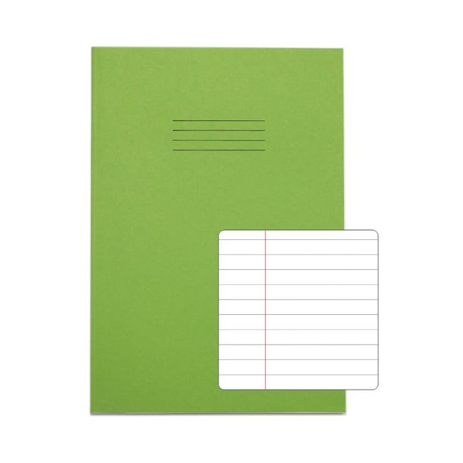 Rhino Exercise Book 80 Page A4 8mm Ruled Light Green Contract (Pack of 50) VEXV668-1205-6 image 1