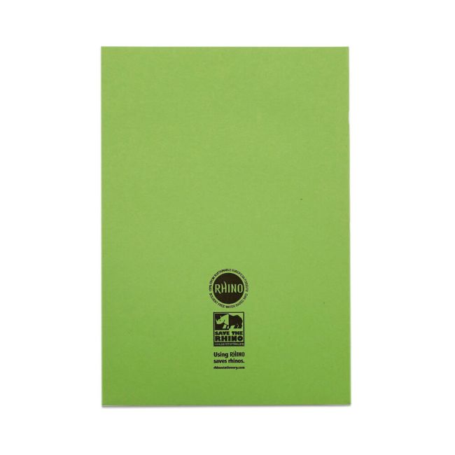 Rhino Exercise Book 80 Page A4 8mm Ruled Light Green Contract (Pack of 50) VEXV668-1205-6 image 3