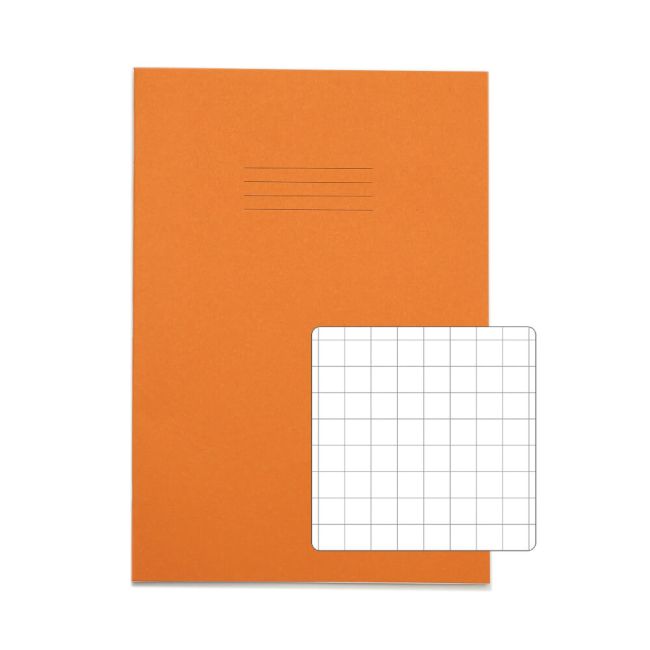 Rhino Exercise Book 80 Page A4 10mm Squares Orange Contract (Pack of 50) VEXV668-268-6 image 1